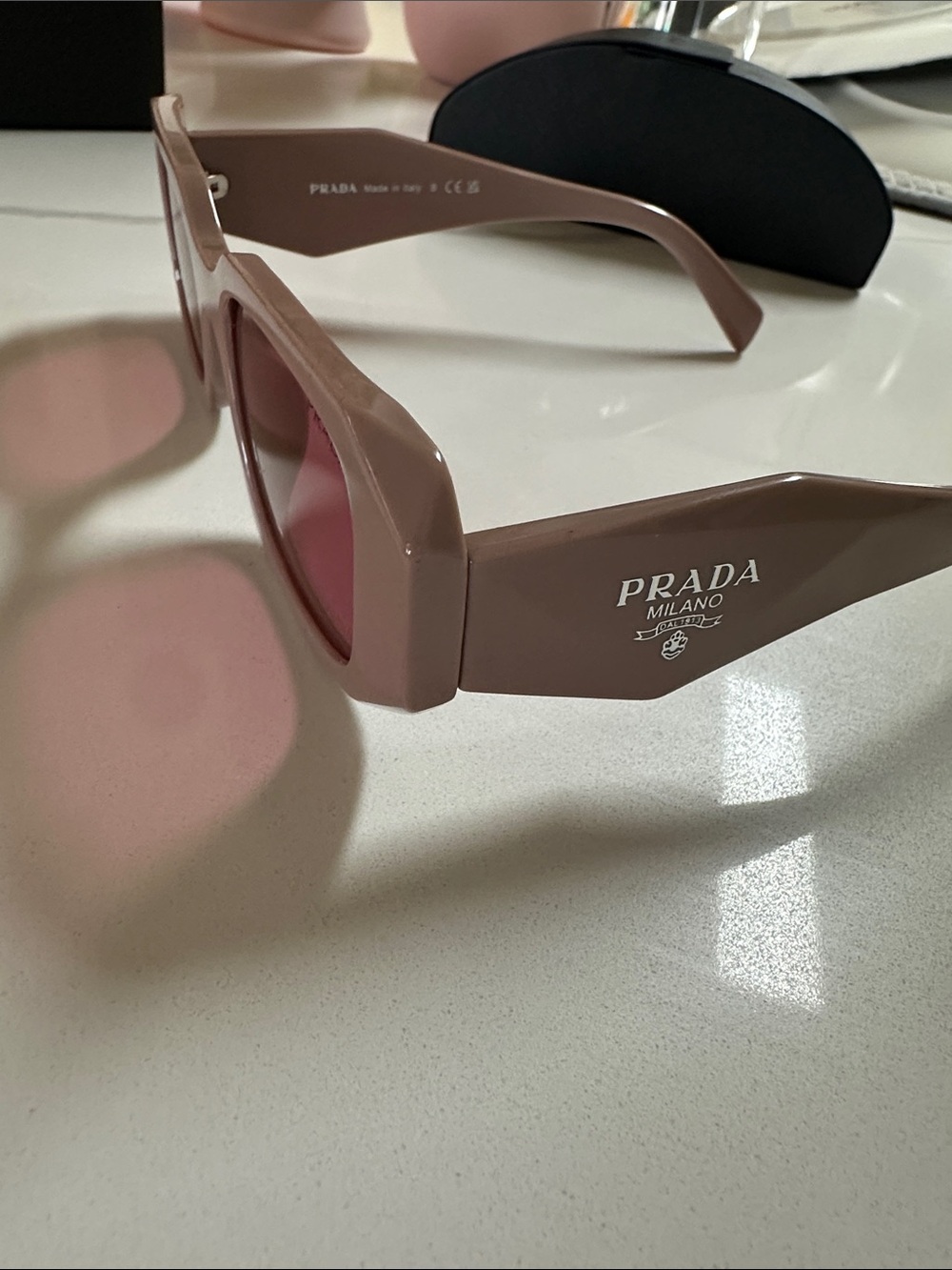 Women's Mauve Frame Sunglasses with Pink Lenses